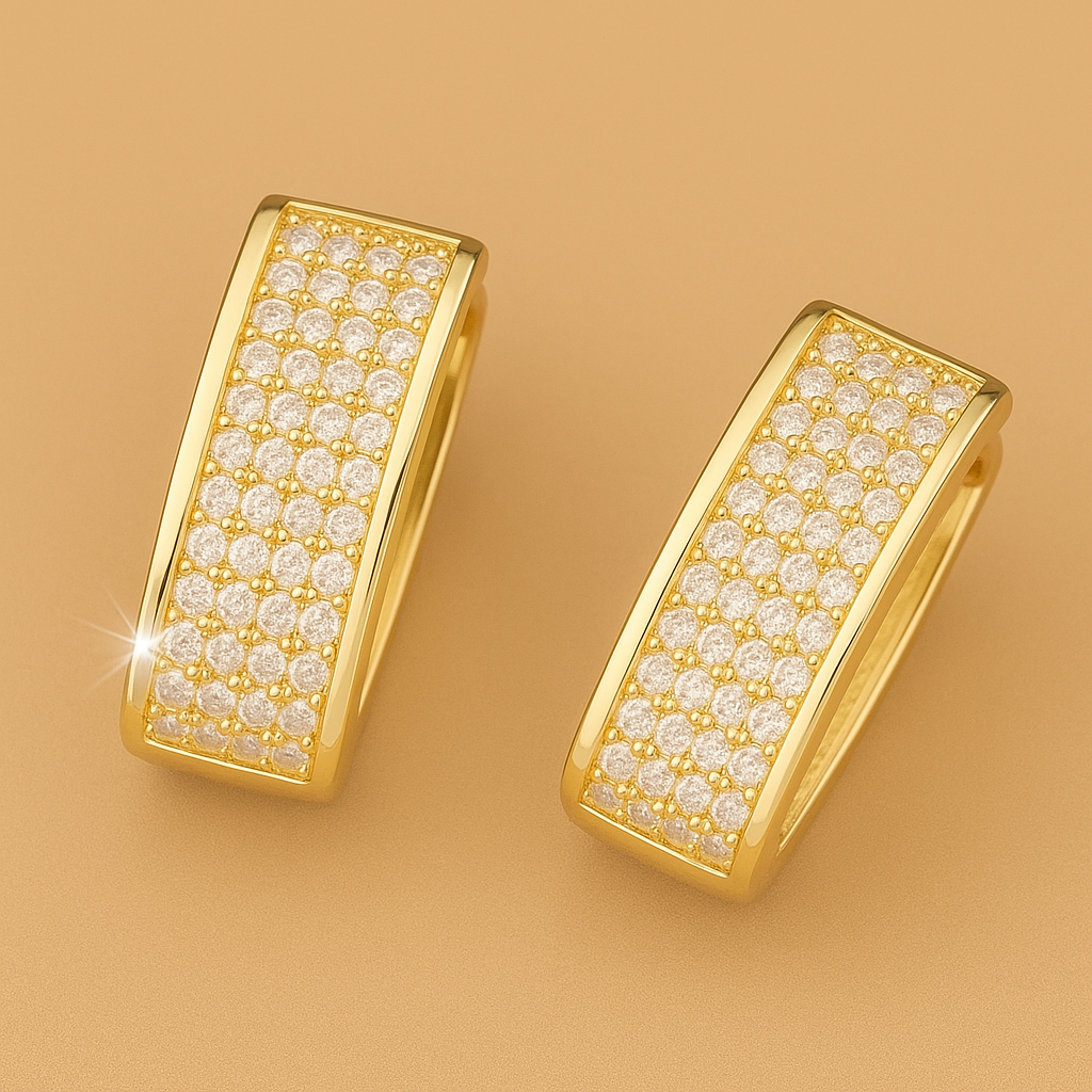 Luxury Bridal Cubic Zirconia Stud Earrings - Bold & Elegant