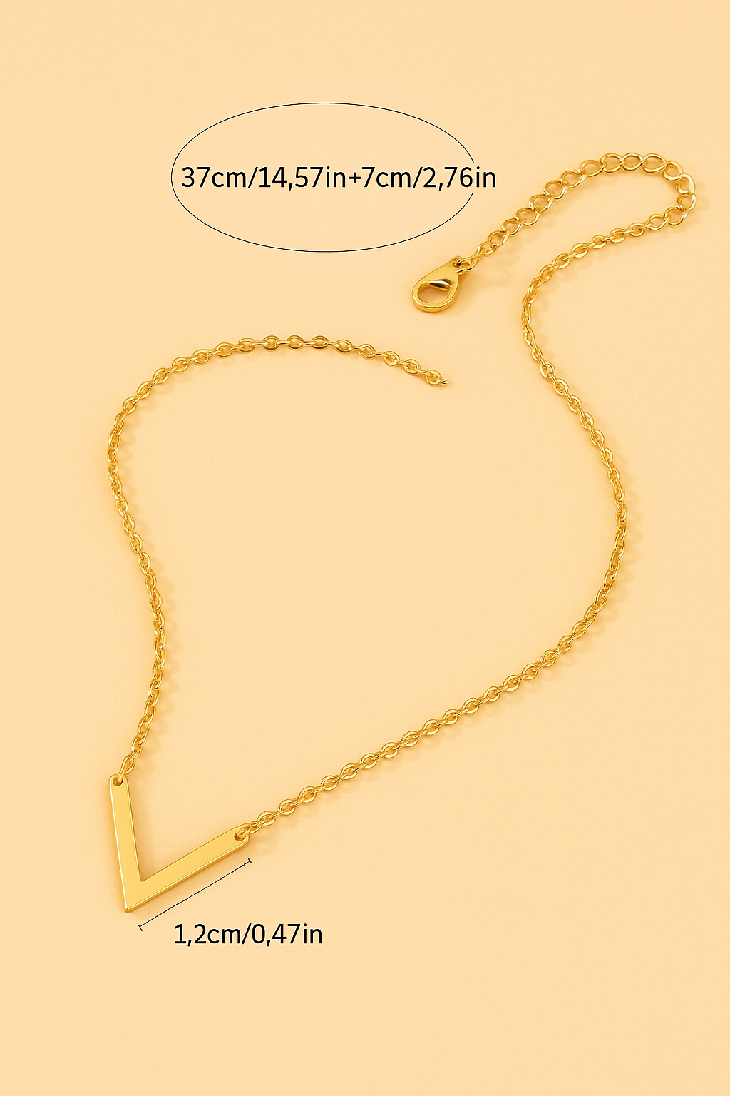 Aurora | V-shaped geometric necklace