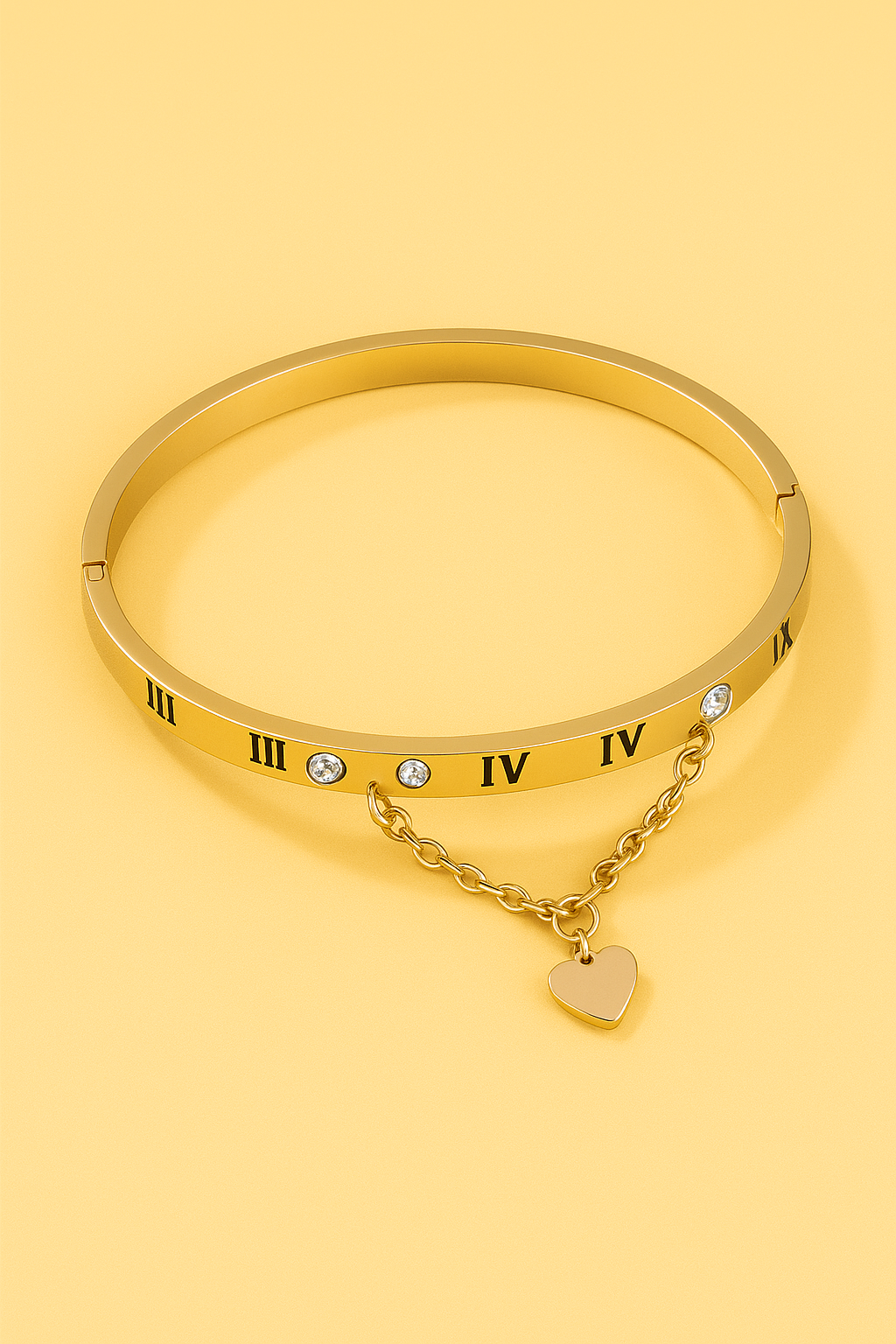 Elegant Roman Digital Love Charm Bracelet for Women