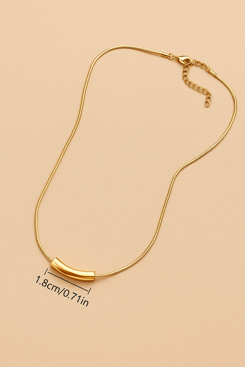 Minimalist Geometric Gold Necklace - Elegant Collarbone Necklace
