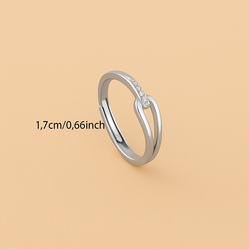 S925 Silver Ring - Micro-Pavé Zirconia Design