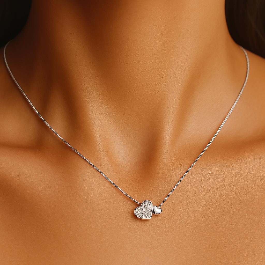 Love Zirconia Necklace - Hypoallergenic Luxury Keychain Necklace