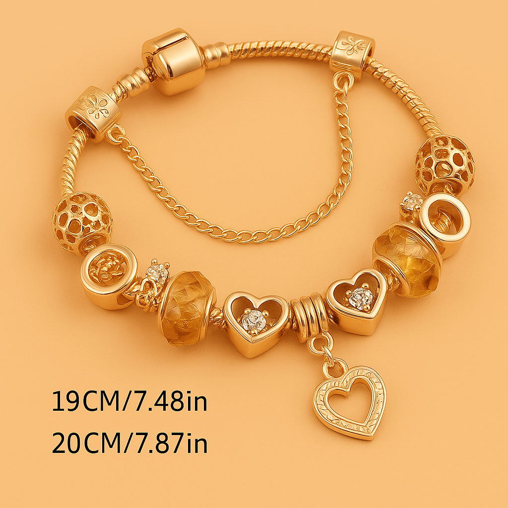 Charm Bracelet with Heart Shaped Pendant