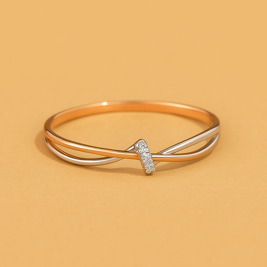 Rena Twist Ring - Fine Design with Zirconia