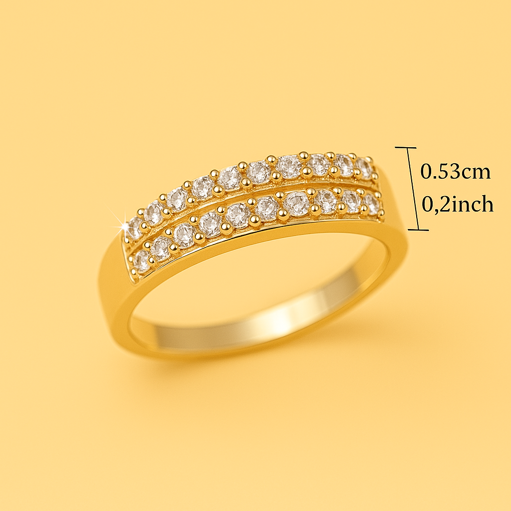 Sparkling zirconia ring - Luxe & Romantic ring