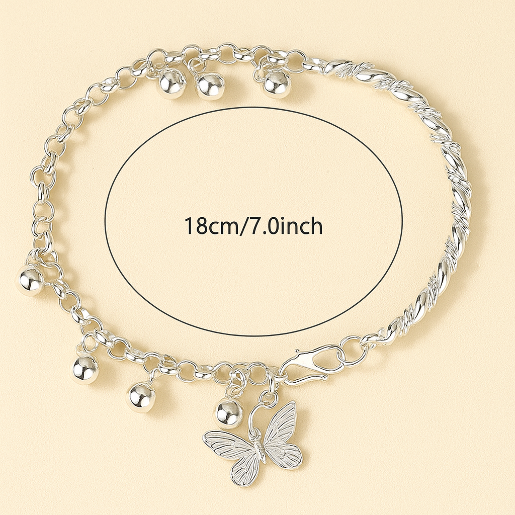 Butterfly bell bracelet - forest-inspired and elegant