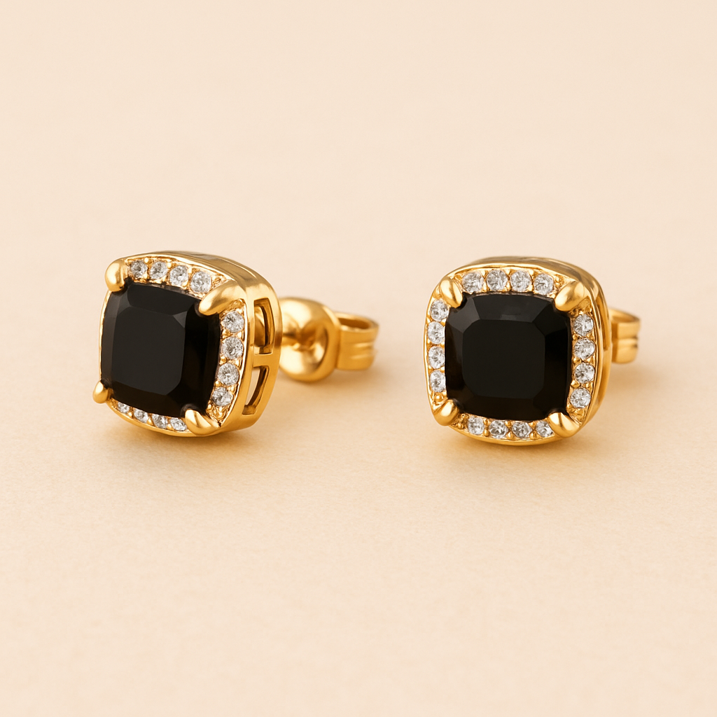 Retro Square 6mm Stud Earrings – High-End & Versatile Design