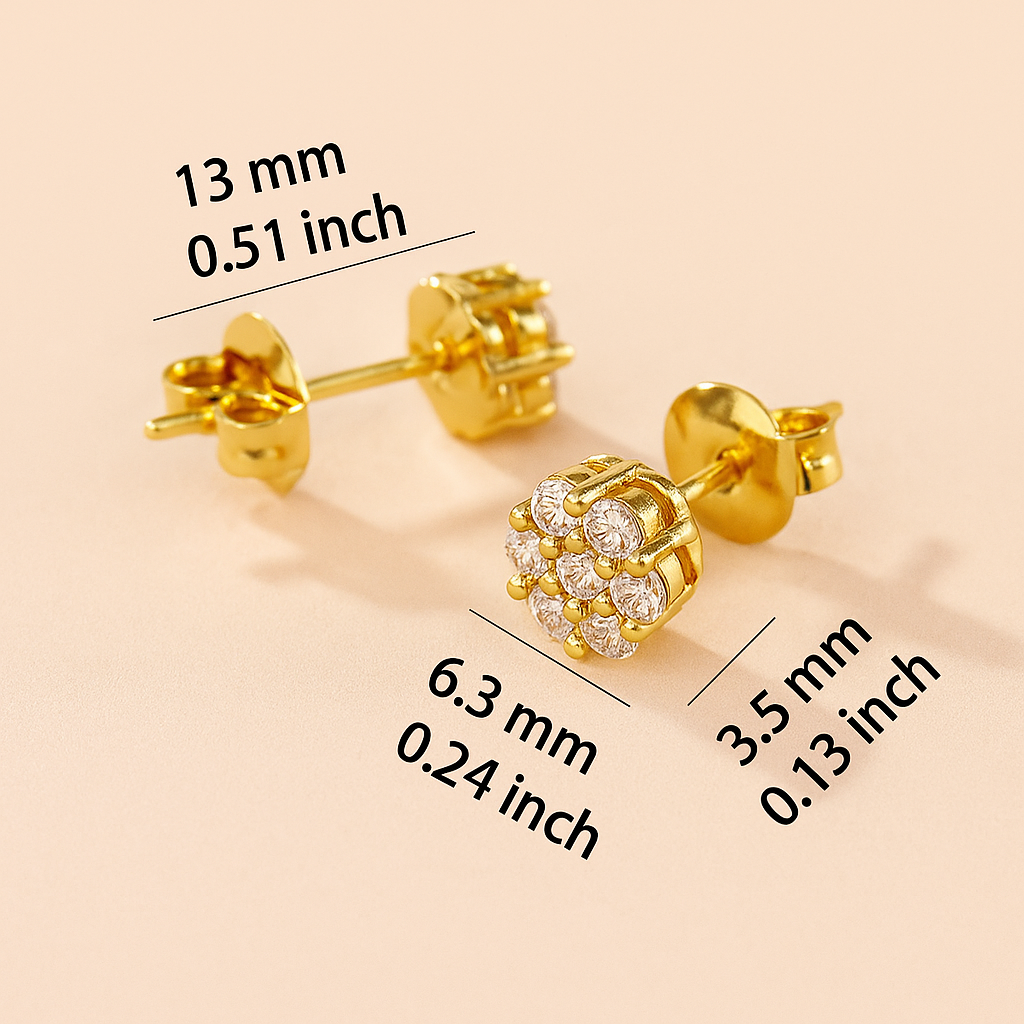 Lizzy Floral Stud Earrings – Elegant Petal-Inspired Design