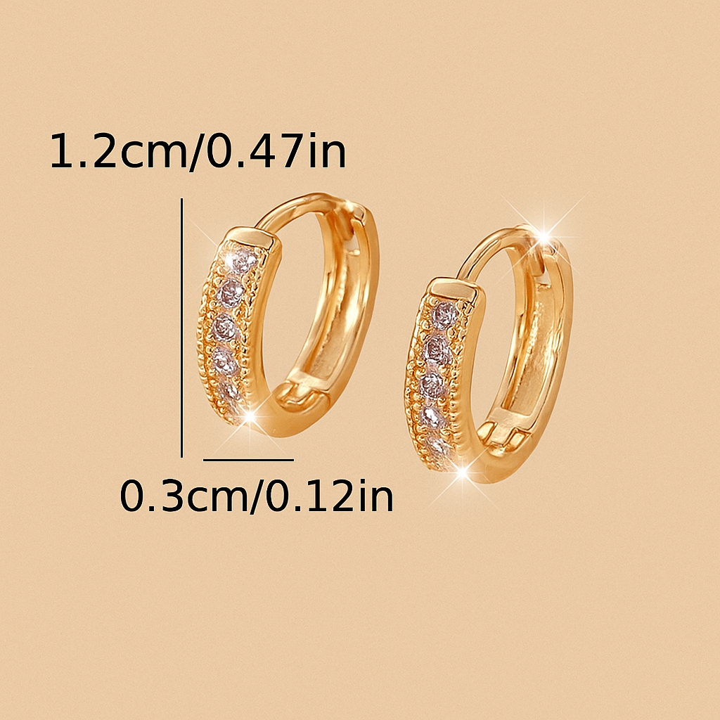 Elegant Hoop Earrings for Women – Adorned with Sparkling Zirconia