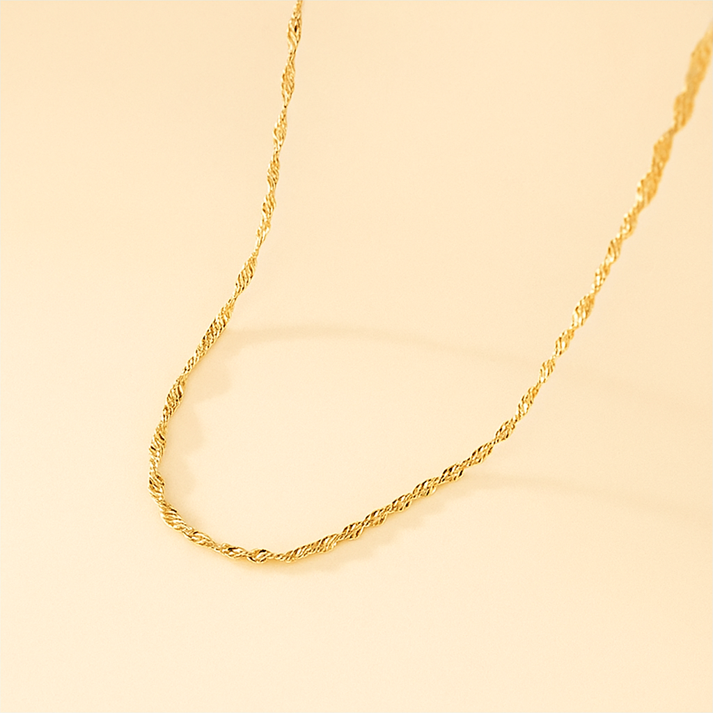 Ripple Gleam – Elegant Water Wave Necklace Inspired by Nature’s Flow