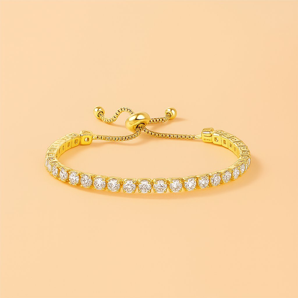 Timeless Sparkle: Crystal Embrace Tennis Bracelet with Adjustable Fit