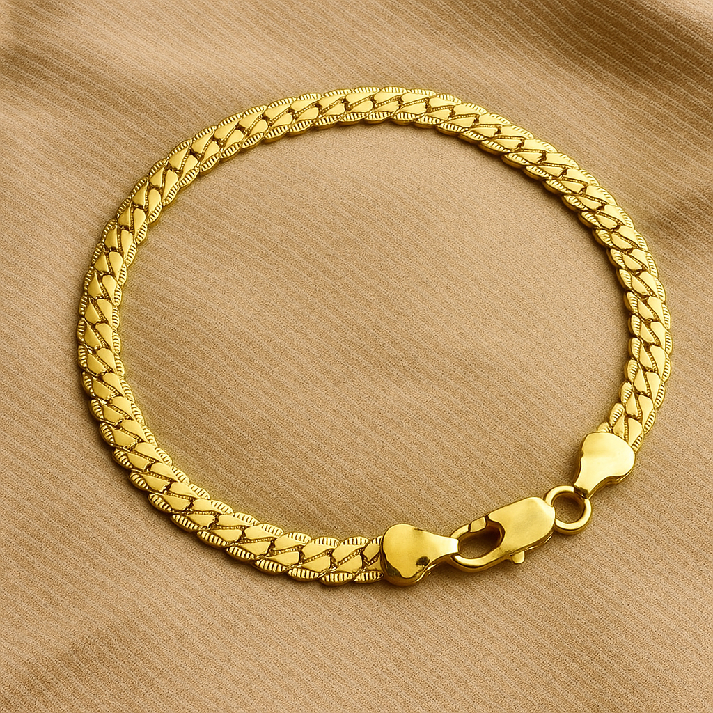 Elegant 18K Gold-Plated Copper Chain Bracelet