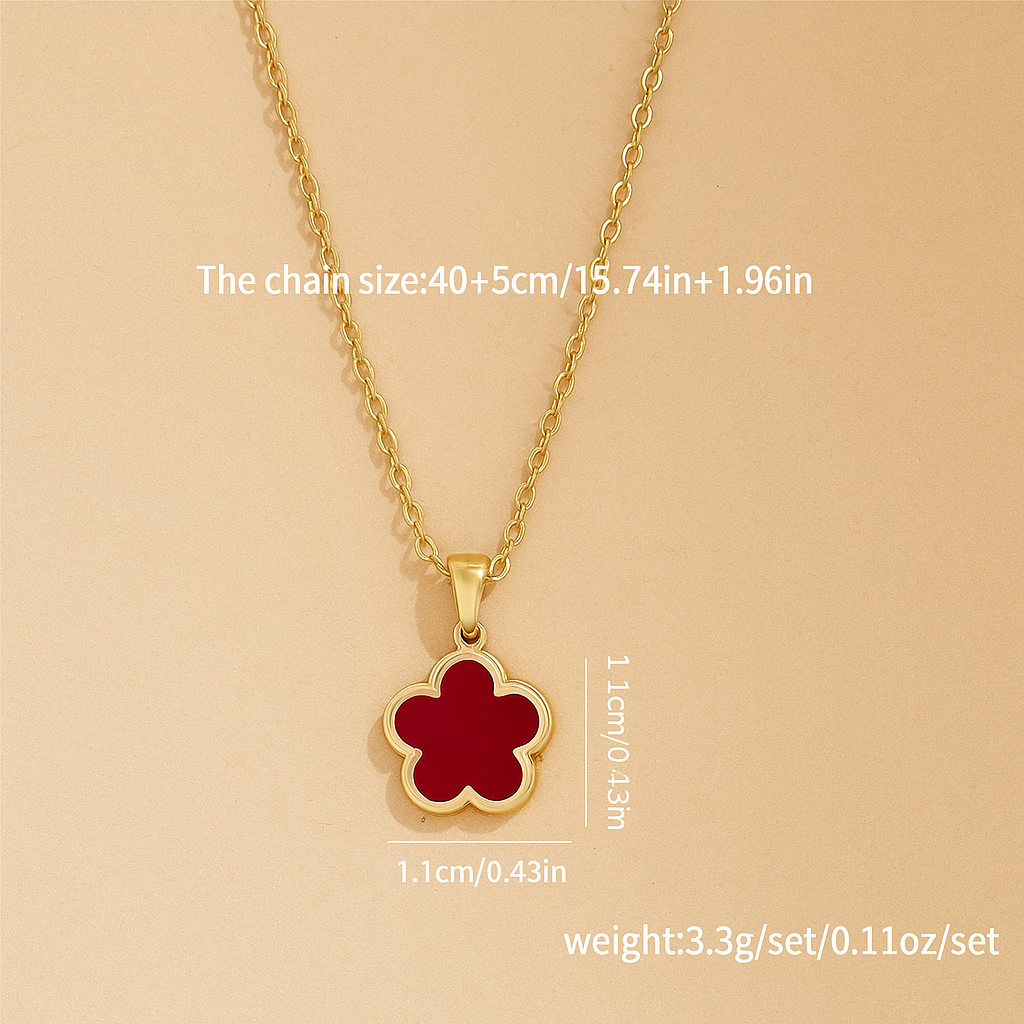 Minimalist Floral Pendant Necklace