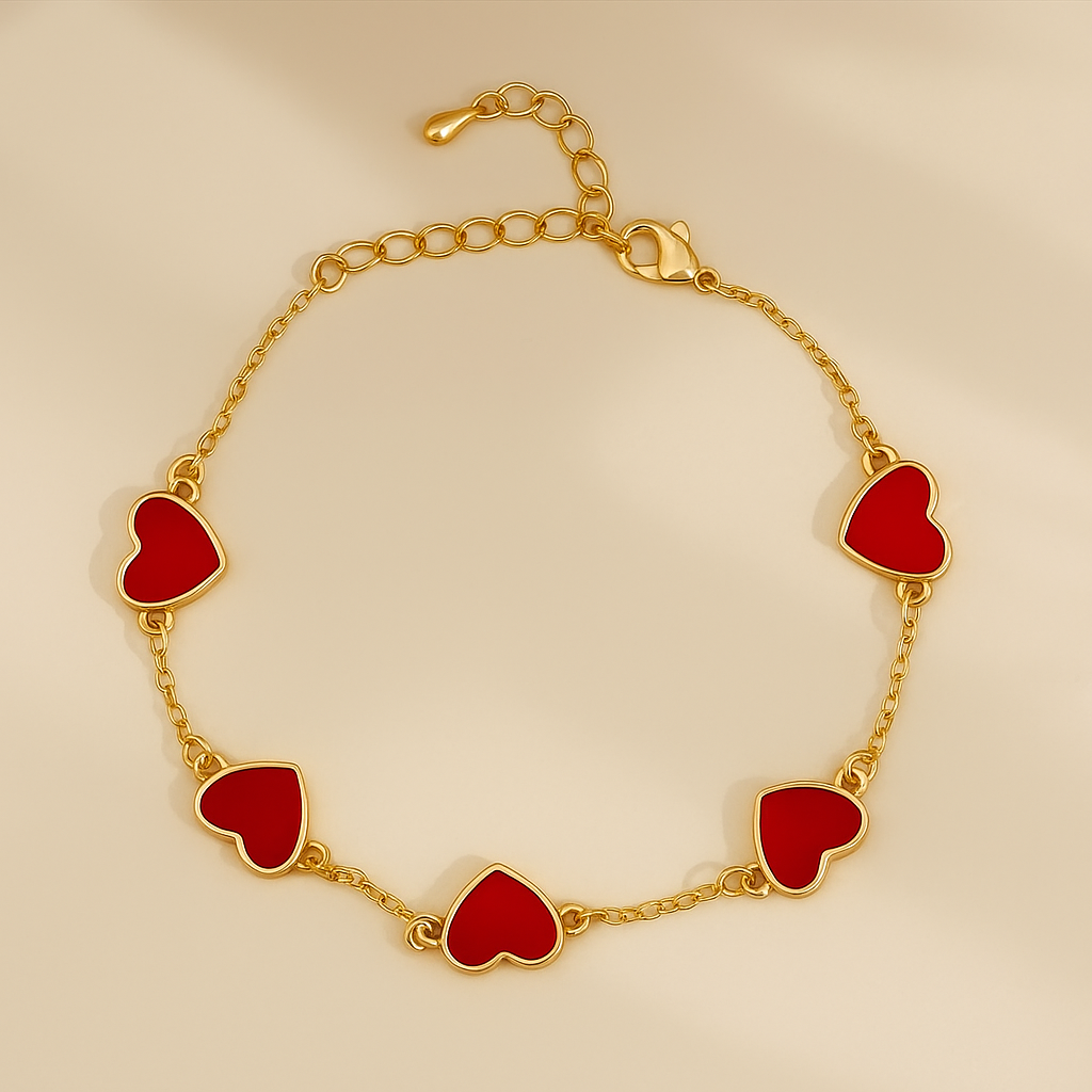 Stylish Ivy Heart Charm Bracelet for Women
