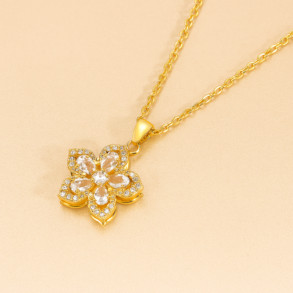 Rotatable Cherry Blossom Necklace