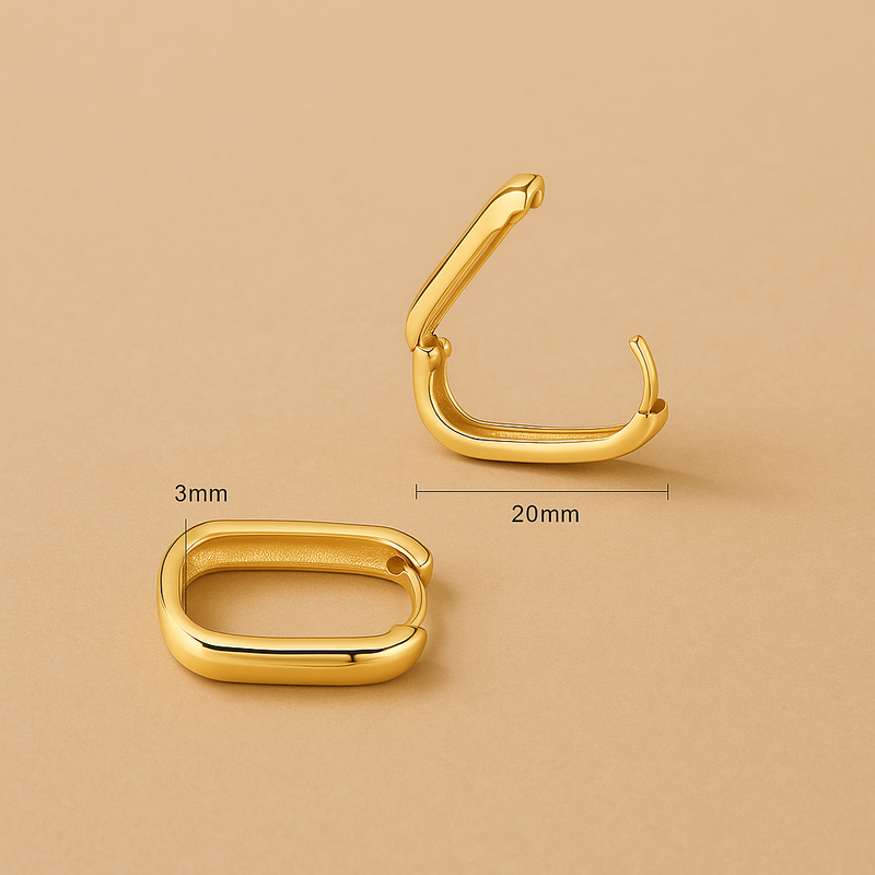 Icon Hoop Earrings in 18k Gold