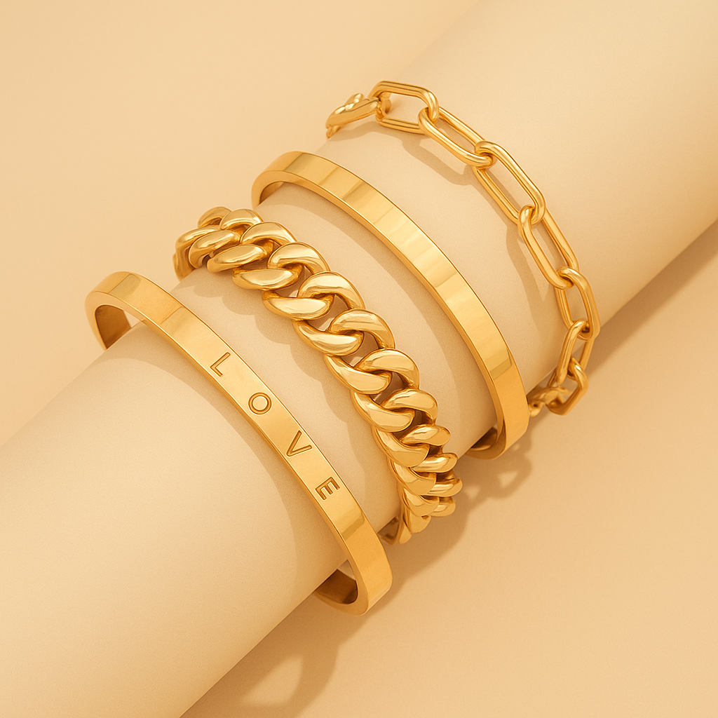 Elan Mercer Set – Timeless in 18k Gold