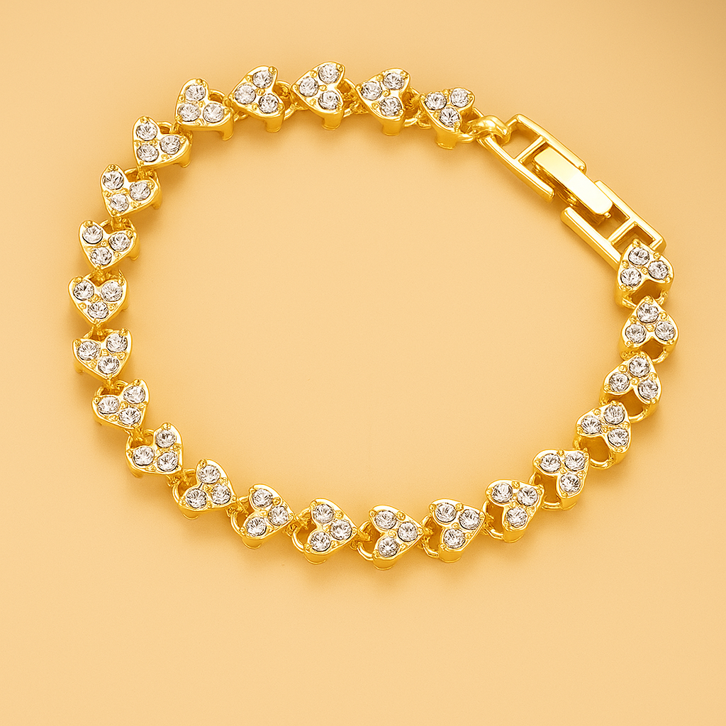 Sparkling heart bracelet - Romantic gift for her