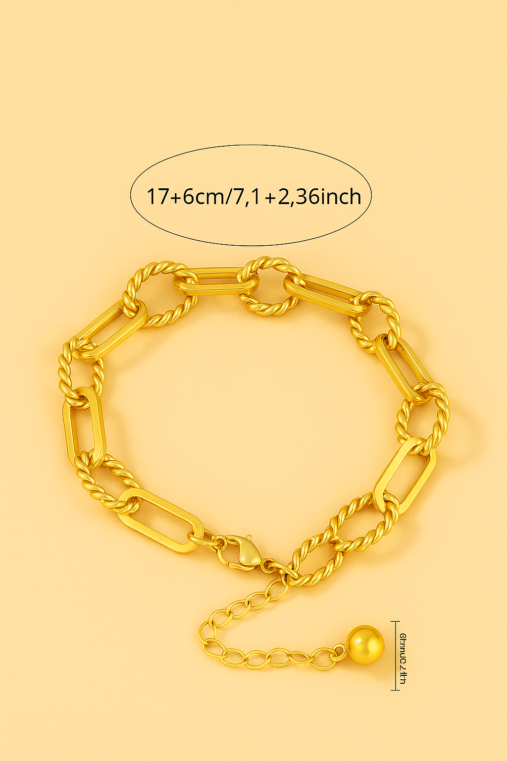 Twisted Chain Bracelet -Vintage Fully Adjustable