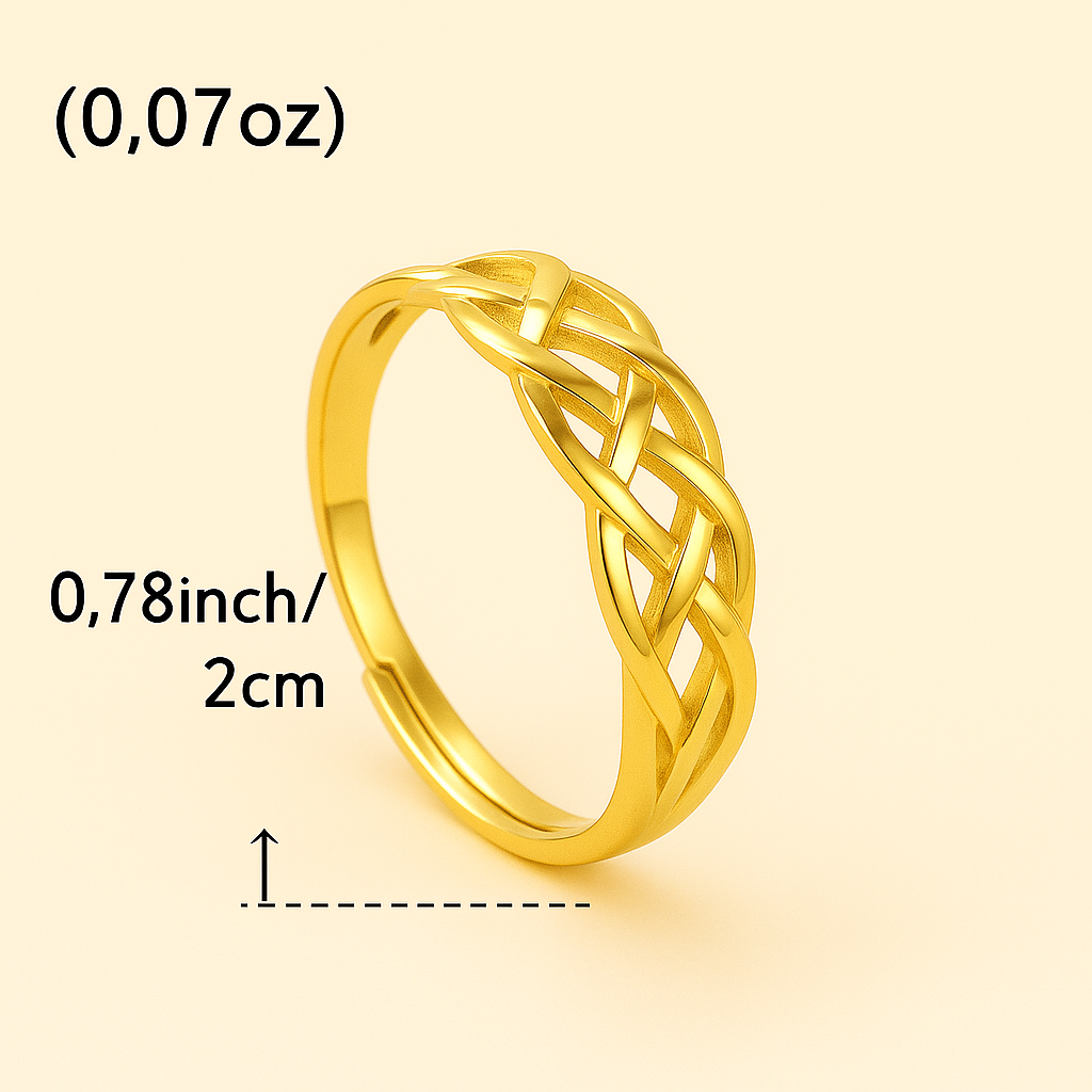 Elegant Braided Ring - Stylish Design for Ladies