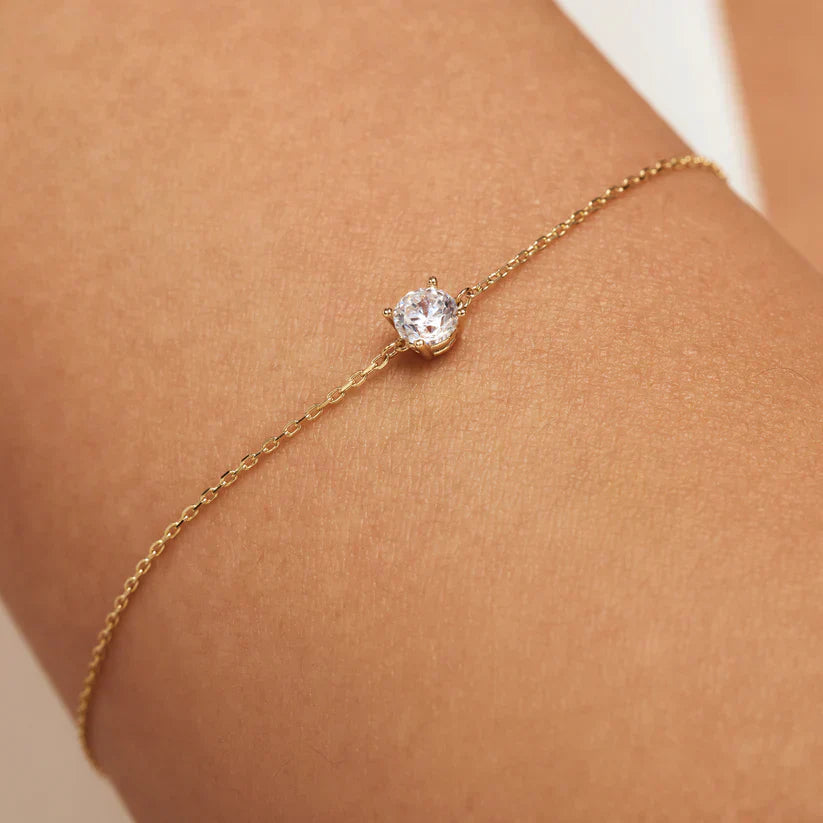 Cléa Moissanite Bracelet in 14k Gold