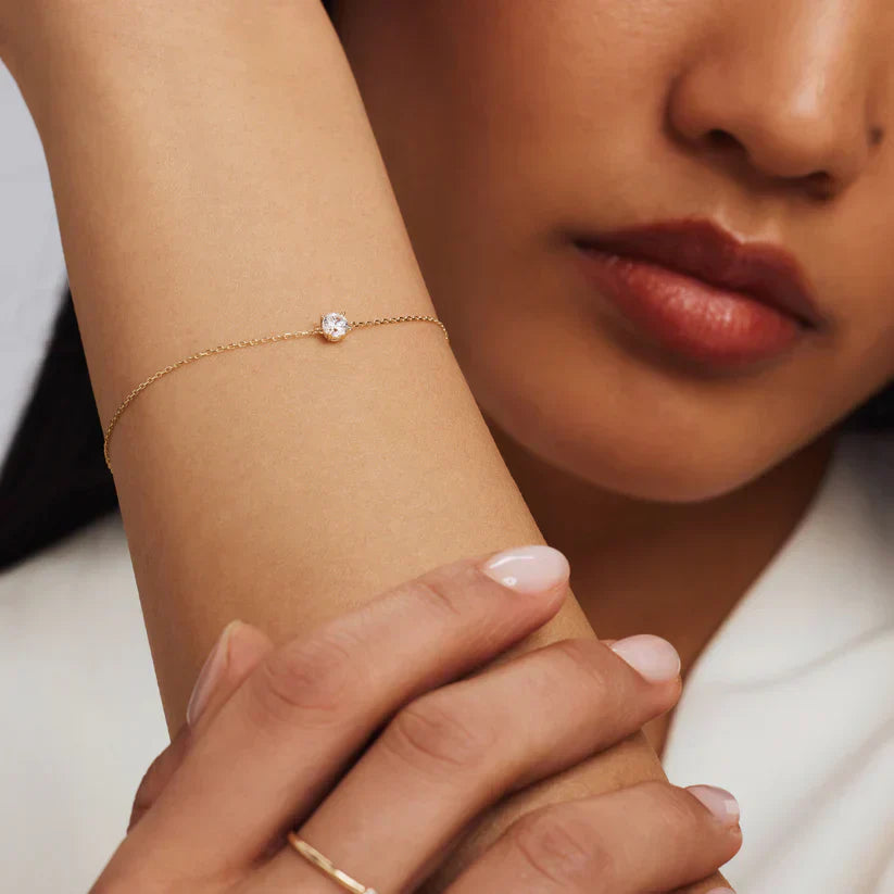 Cléa Moissanite Bracelet in 14k Gold
