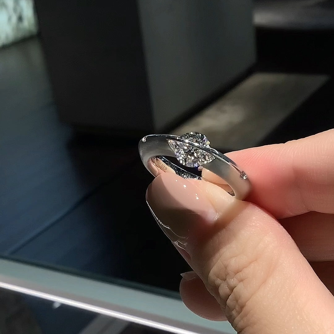 Stellar Rotating Diamond Ring - S925 Silver for Him & Her