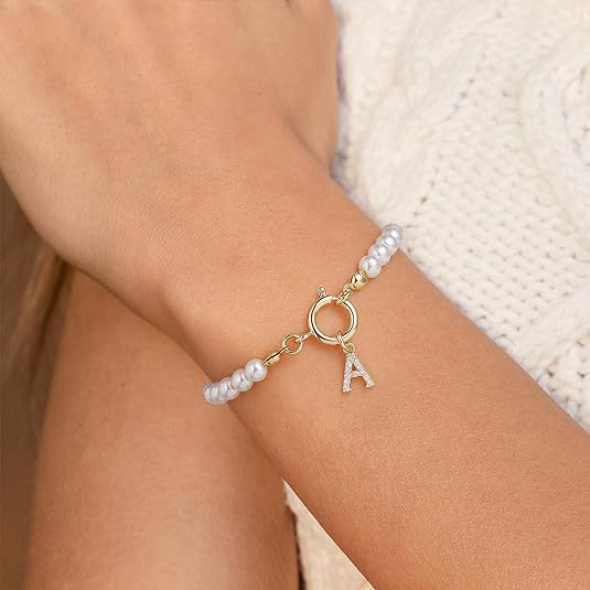 Auden Clé | Personalized 14k Gold Letter Bracelet