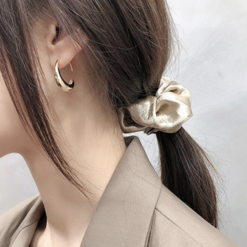 Classic drop hoop earrings
