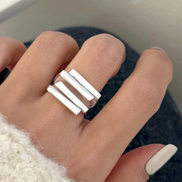 Adjustable four-step ring