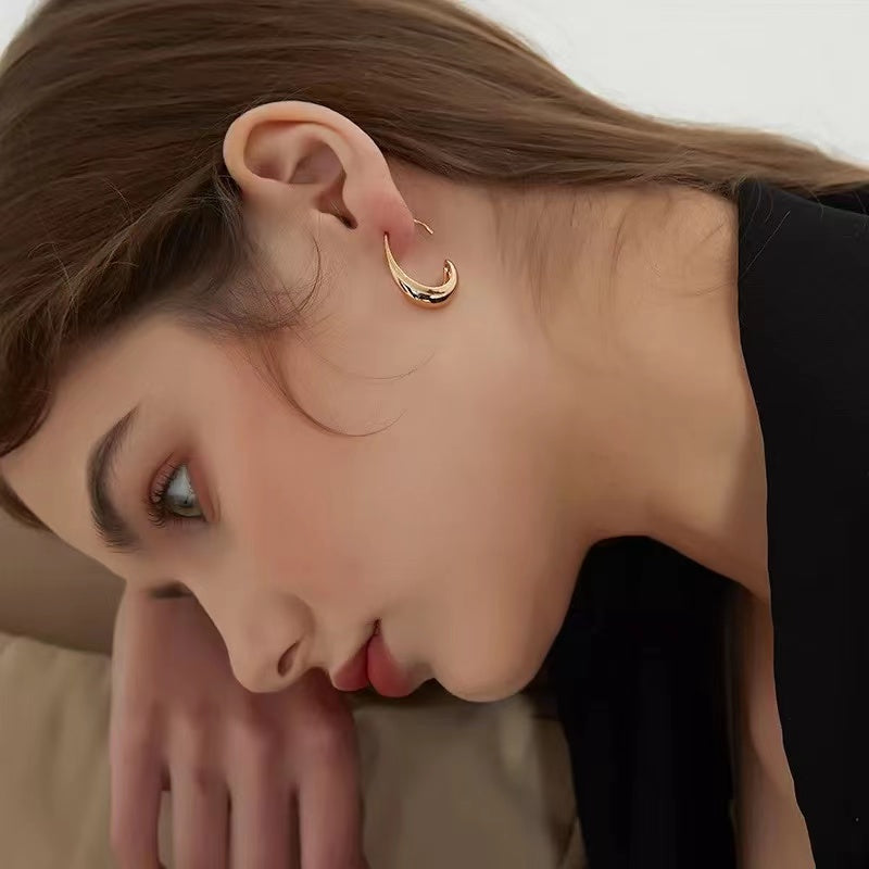 Classic drop hoop earrings