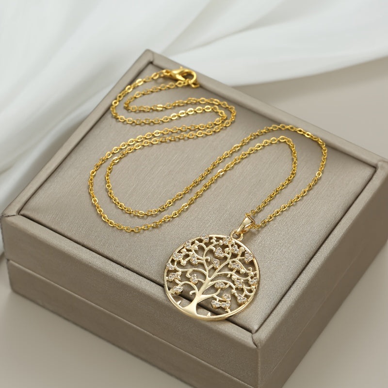Golden Origins – Timeless Tree of Life Pendant Necklace for Her
