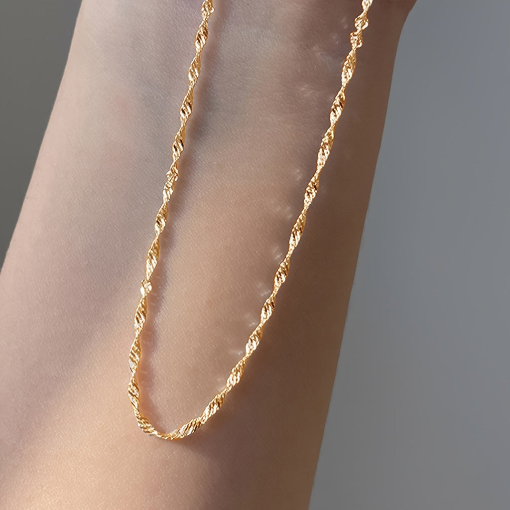 Ripple Gleam – Elegant Water Wave Necklace Inspired by Nature’s Flow