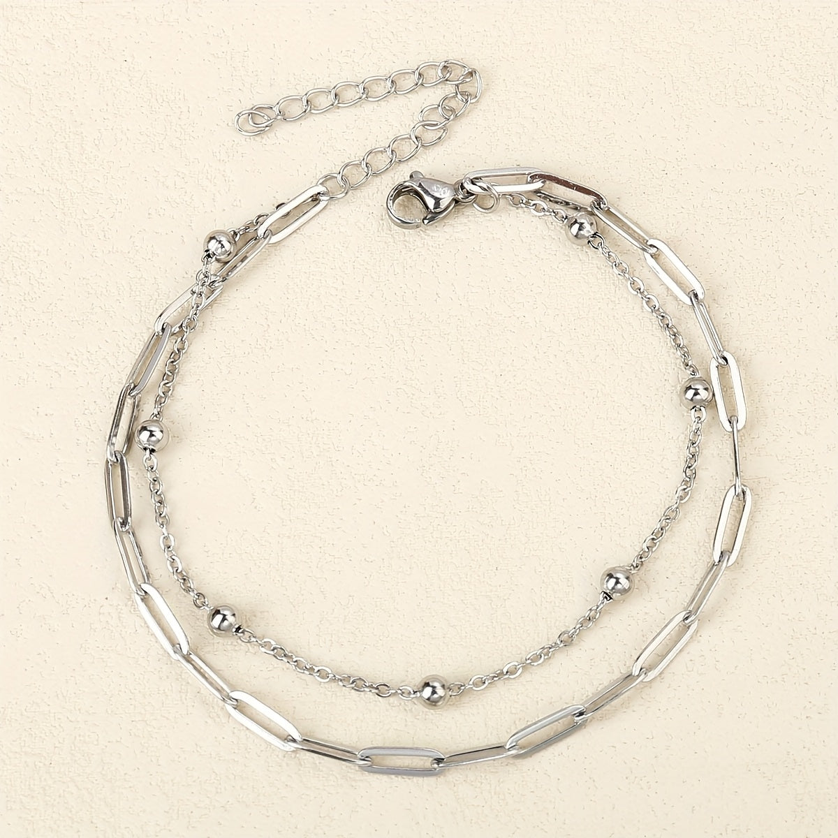 Elegant Double-Layer 18K Gold Plated Bracelet