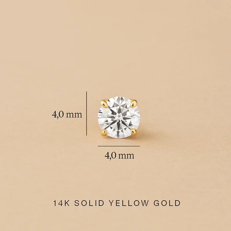 Larmes de Lune Earrings Set in 14K Gold Moonlit Elegance