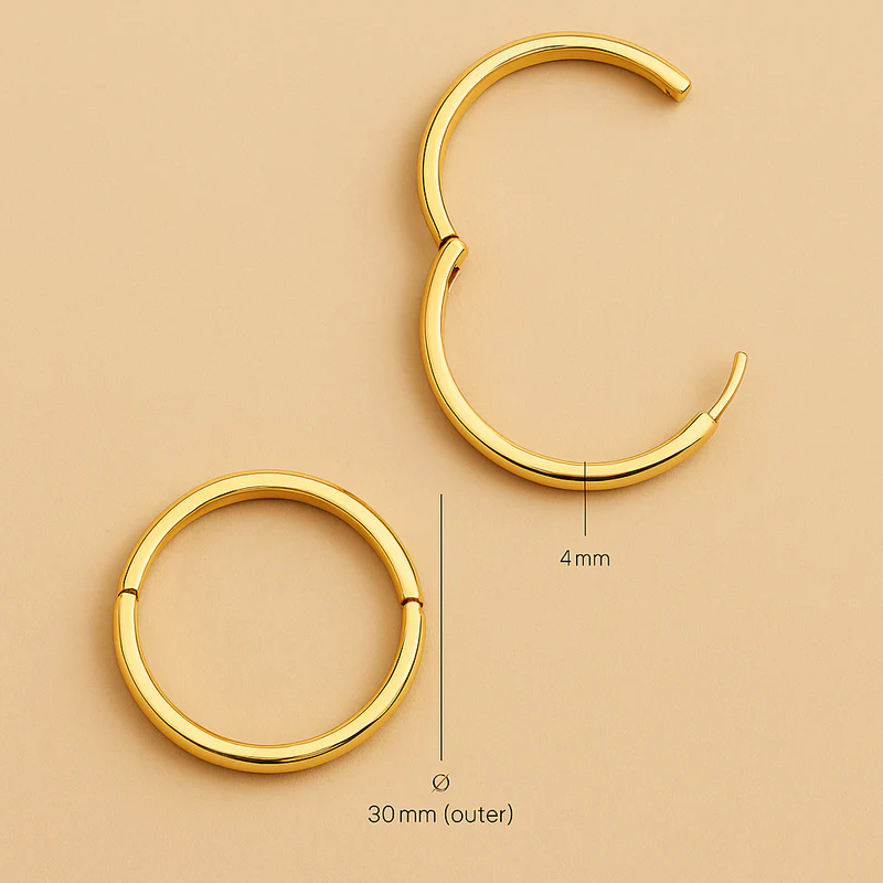 Gia Statement Hoop Earrings in 18K Gold Brilliance