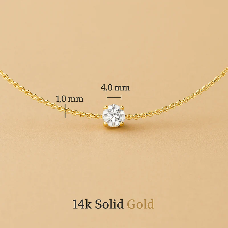 Cléa Moissanite Set in 14K Gold Elegant Sparkle