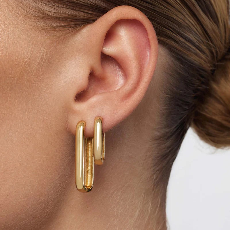 Icon 18K Gold Pavé Hoop Earrings