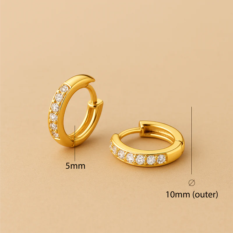 Jules Delicate Mini Hoops in Radiant 16K Gold