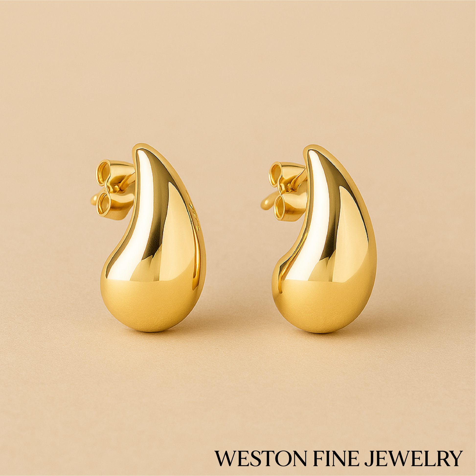 Mato Elegant Drop Earrings in 18k Gold